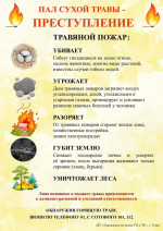 Не допускайте пала сухой травы!